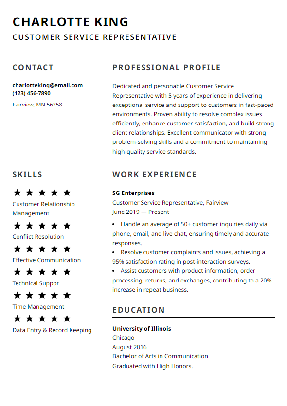 Resume Template 2